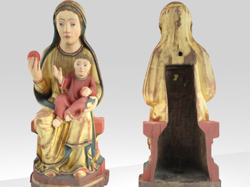 Numérisation 3D de la Vierge de l'abbaye de Saint-Riquier