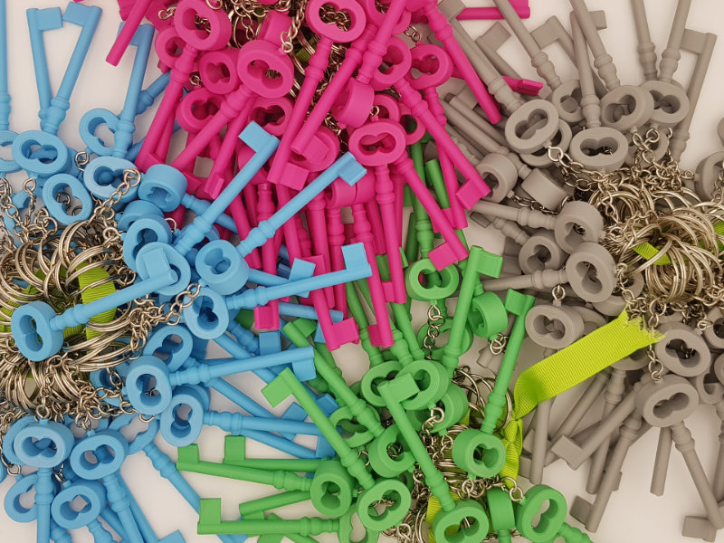 Porte-clés pour boutique touristique